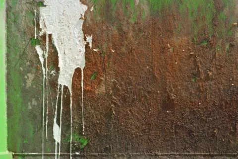 Rust and paint drip Foto stock