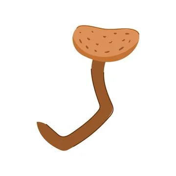 Rust bent nail cartoon vector illustration Ilustração Stock