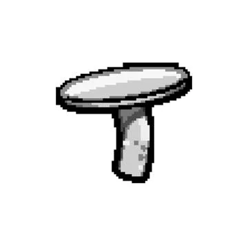 Rust bent nail pixel art vector illustration Ilustração Stock
