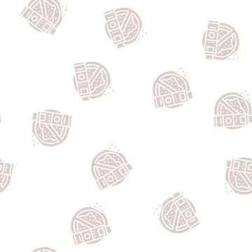 Rust cleaner detergent glyph seamless pattern Stock Illustration