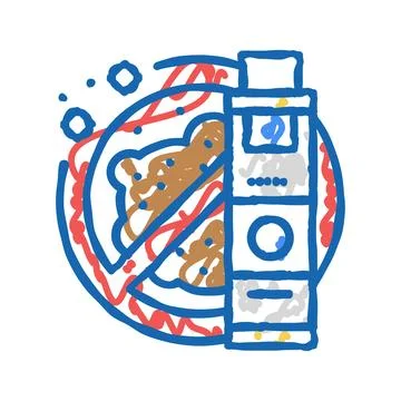 Rust cleaner detergent icon doodle illustration Stock Illustration