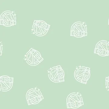 Rust cleaner detergent line seamless pattern Stock Illustration