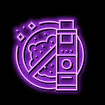 Rust cleaner detergent neon glow icon illustration Stock Illustration