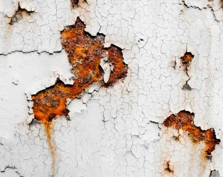 Rust close up against a white wall Stock Photos