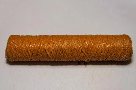 Rust dirty polypropylene drawstring cartridge mechanical cleaning water filter Stock Photos