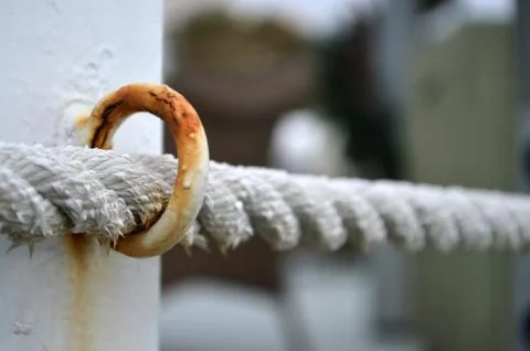 Rust on the dock at close up Foto stock