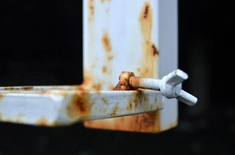 Rust on the dock at close up Stock Photos