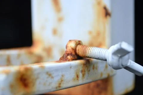 Rust on the dock at close up Stock Photos