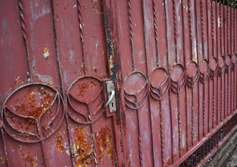 Rust on gate Stock Photos