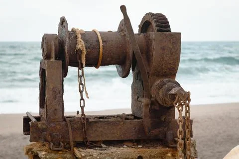 The rust left by the sea Stock Photos