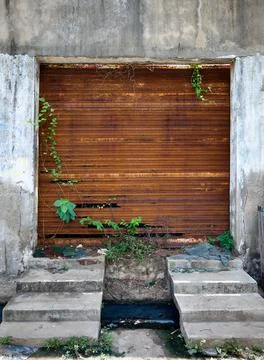 Rust Metal door texture Stock Photos