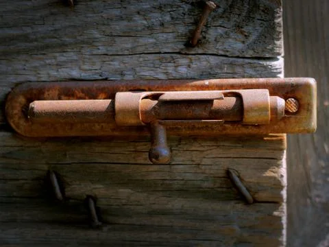 Rust, metal latch Stock Photos