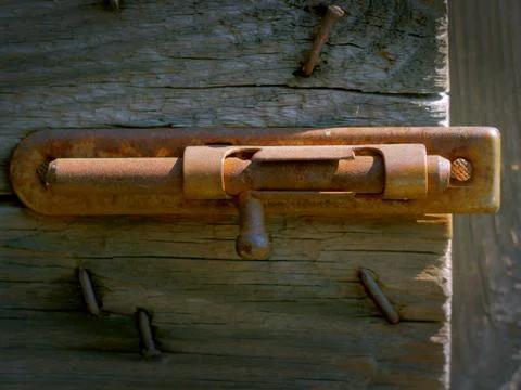 Rust, metal latch Stock Photos