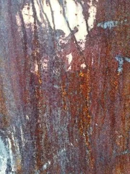 Rust on metal surface covered with paint Stock Photos