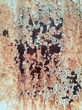 Rust on metal surface covered with paint Stock Photos