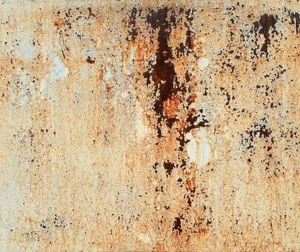 Rust on metal surface covered with paint Stock Photos