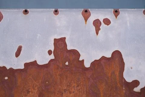 Rust on a metal wall Stock Photos