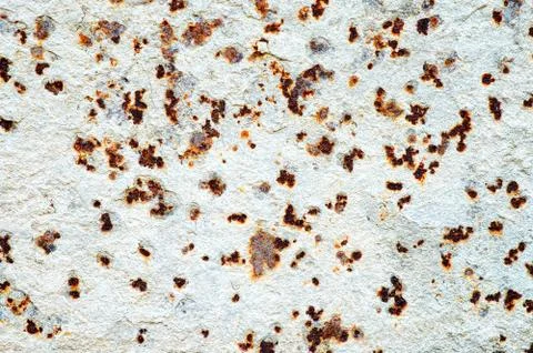Rust on the metals, with paint residues Stock Photos