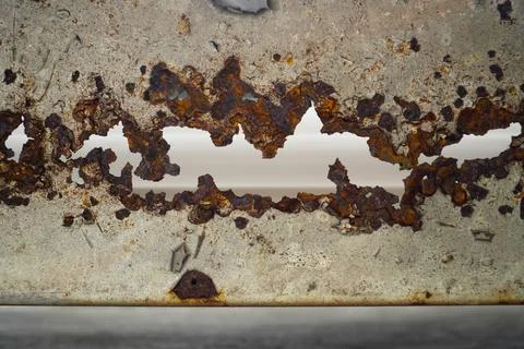 Rust of metals.Corrosive Rust on old iron white.Use as illustration for pre.. Stock Photos