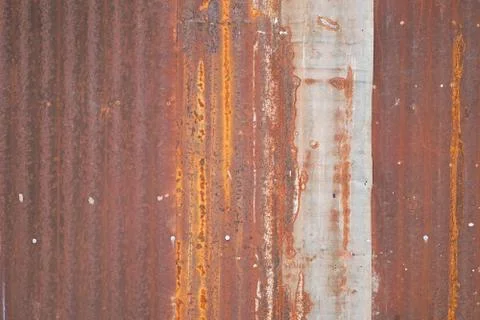 Rust occurs at old iron pattern background. Stock Photos