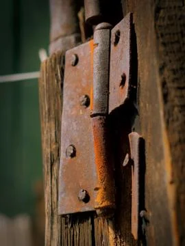 Rust, old door hinge Stock Photos