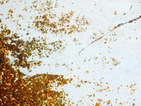 Rust of an old ship closeup. Background blue grungy steel ship hull Stock Photos