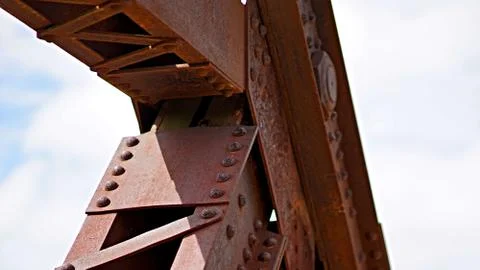 Rust on an old steel bridge Stock Photos