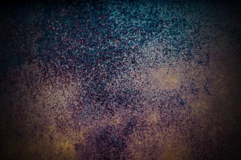 Rust orange blue background abstract - dark terracotta plaster wall texture Stock Photos