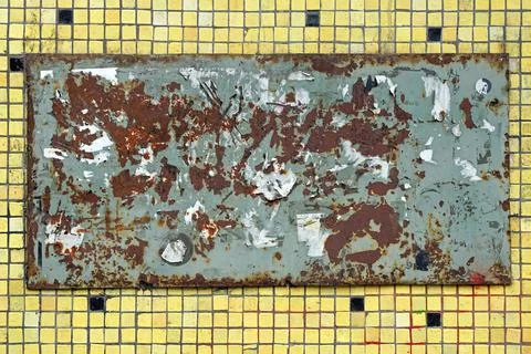 Rust plaque wall Stock Photos