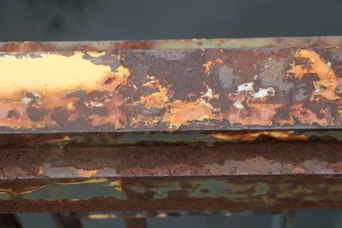 Rust on railing Foto stock