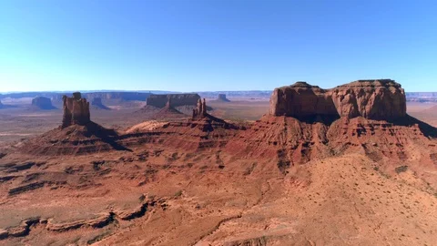 Rust red cliffs aerial 4K view. 스톡 동영상 113648844