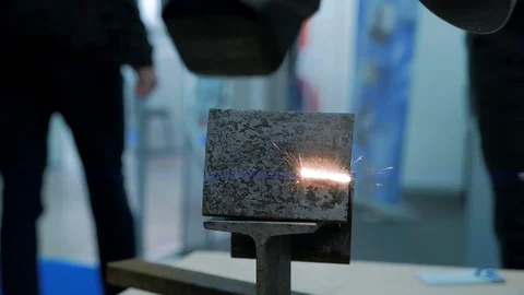 Rust Removal with Laser Cleaner Stock Footage 119583392