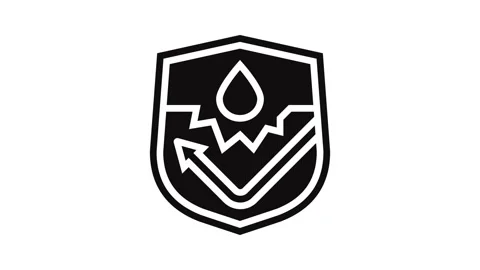 Rust resistant glyph icon animation Stock Footage 326141758