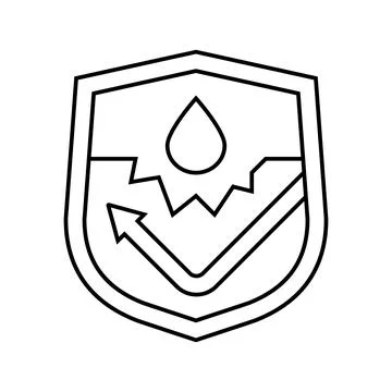 Rust resistant line icon vector illustration Stock Illustration