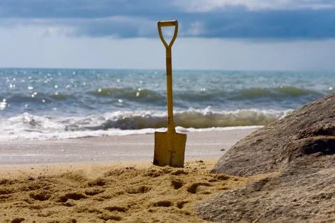 Rust Shove force into Sand Stock Photos