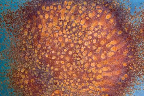 Rust stains on the metal surface Stock Photos