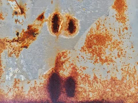 Rust stains on old iron Stock Photos