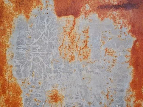 Rust stains on old iron Stock Photos