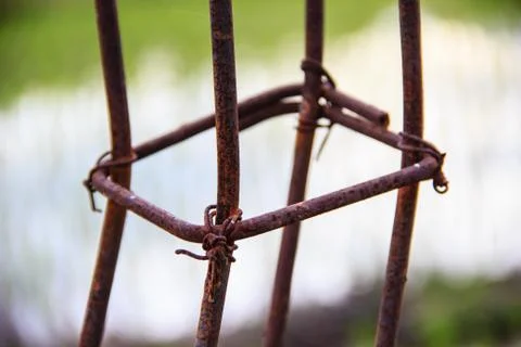 Rust steel rods Stock Photos