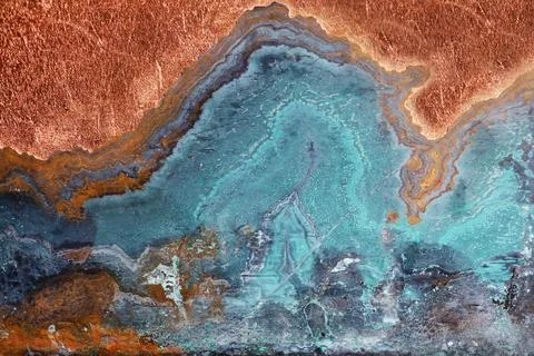 Rust surface. Close-up of rust on the texture of an old sheet of metal. Stock Photos