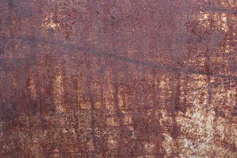 Rust texture Background close-up rusty red metal weathered old surface Foto stock