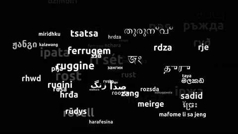 Rust Translated in 74 Worldwide Languages Endless Looping 3d Zooming Wordclou Stock-Footage 145197944