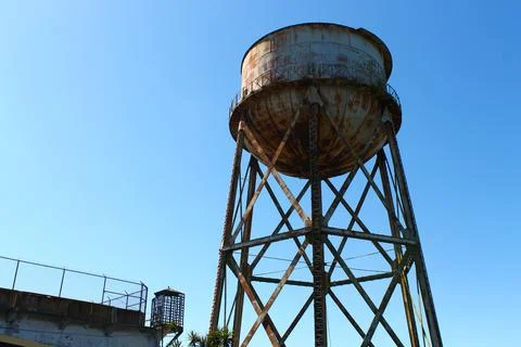 The rust water tower Stock Photos