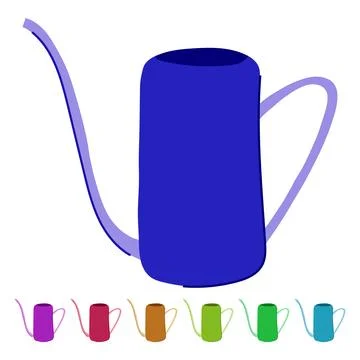 Rust watering can metal vector cartoon graphic Stock Illustration