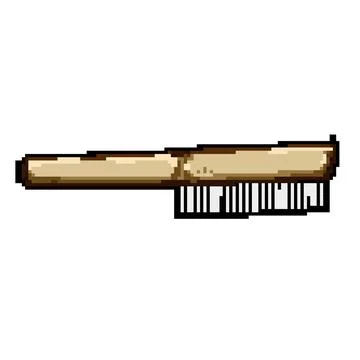 Rust wire brush pixel art vector illustration Stock Illustration