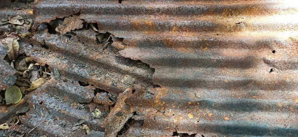 Rust on zinc  ( Rust pattern) Stock Photos