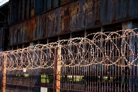 Rusted barbed wire Stock Photos