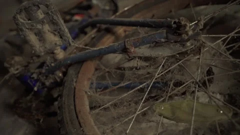 Rusted Bicycle Components Showing Age, Wear, and Classic Mechanical Design Video stock 336278871