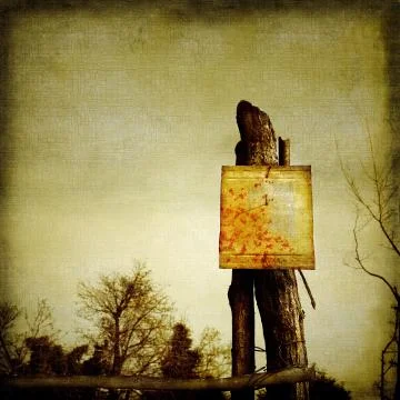 Rusted blank sign Stock Illustration