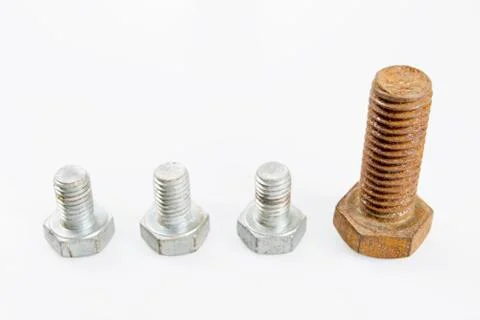 Rusted bolts Stock Photos